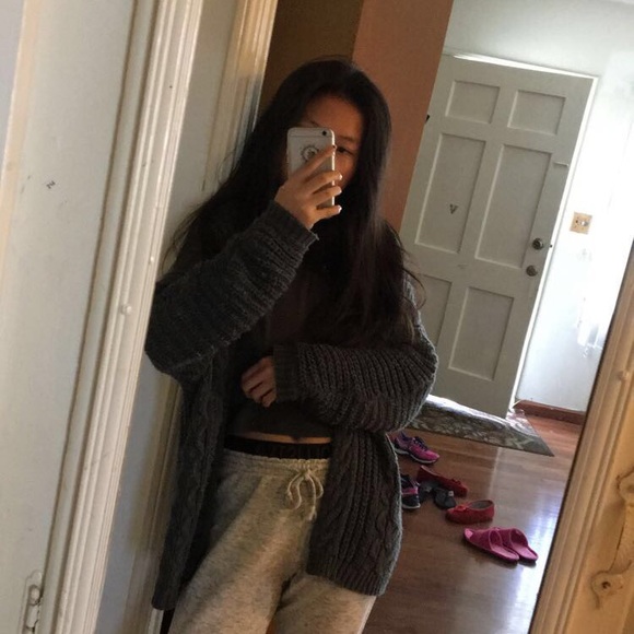 Wet Seal Grey Knit Cardigan - Picture 3 of 3